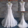 Sexy Wedding Gown Mermaid Hot Selling Wedding Dress Lace Applique Bridal Gown with Beaded Belt